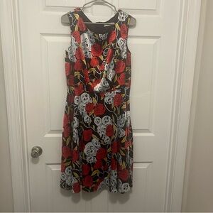 Gordenwed Floral Dress with skulls